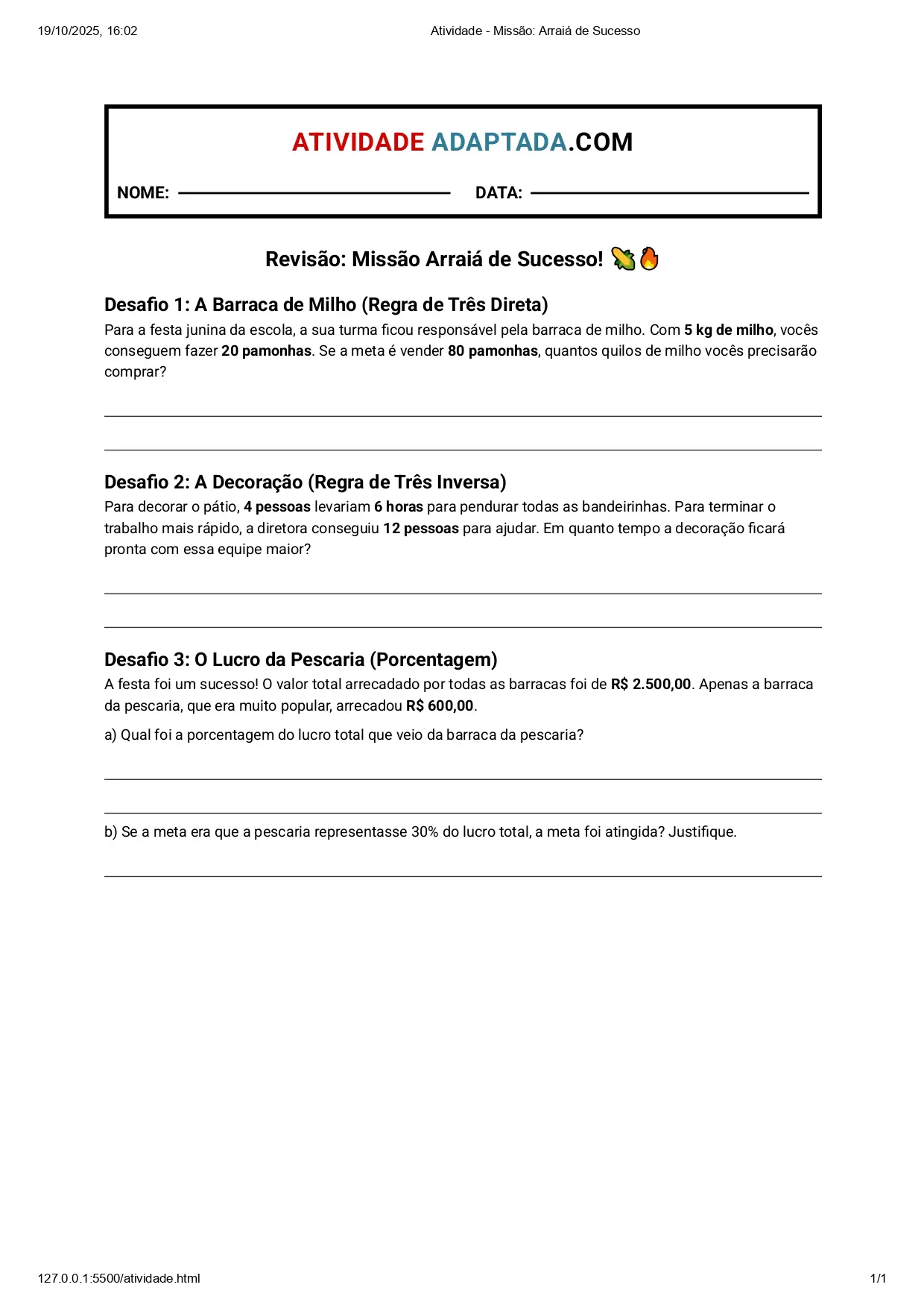 Missão Arraiá de Sucesso!